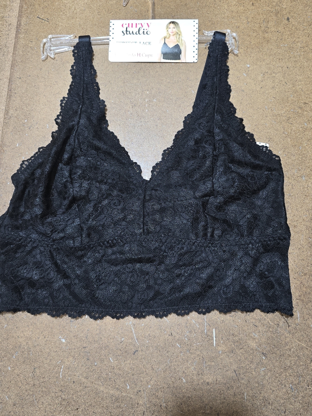 NWT Black Lace Longline Bralette